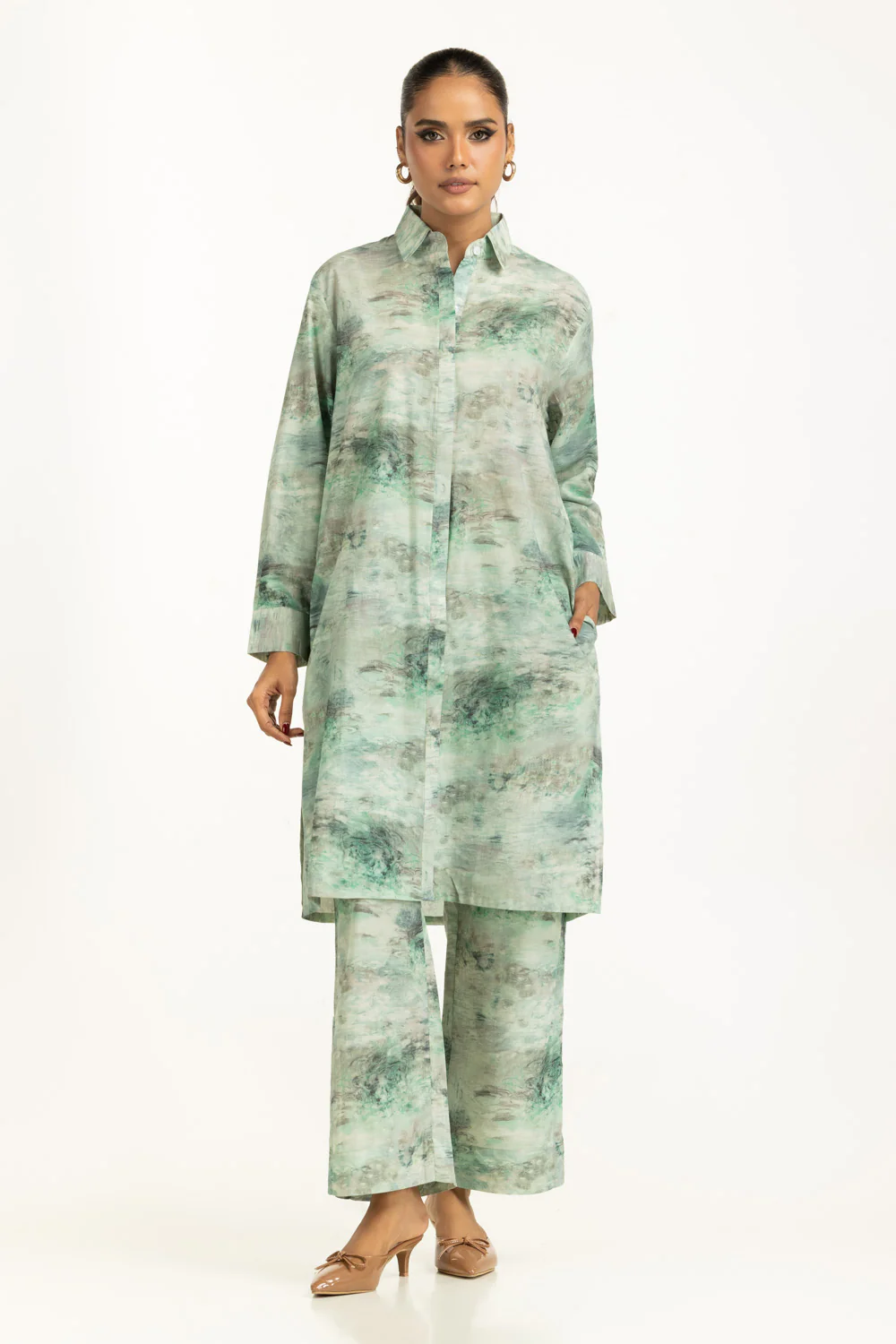 Yarn Lurex Printed Co-Ord Set