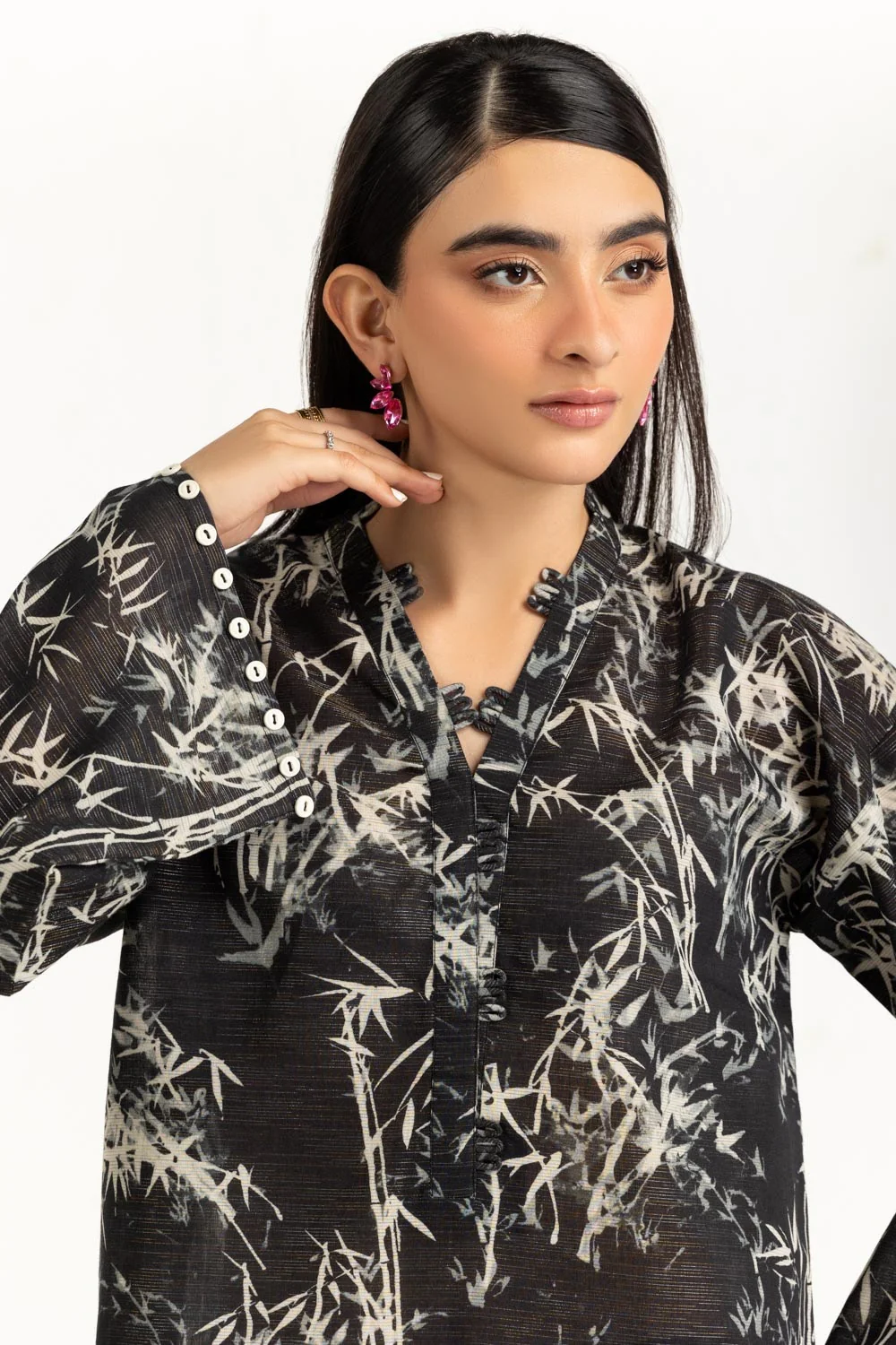 Zari Stripe Printed Co-Ord Set - Image 5